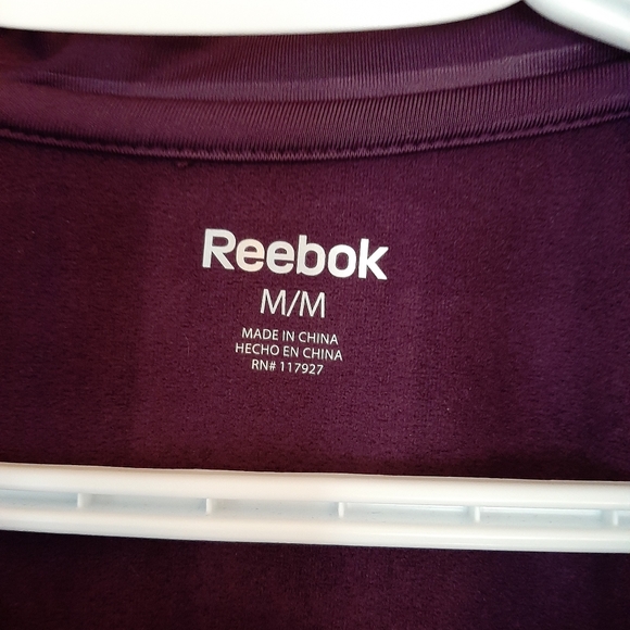 Reebok Women's Purple Athletic Shirt 1/4 front zip Size Medium - Picture 2 of 5